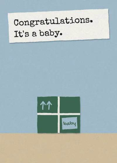 A parcel. Congratulations. It's a baby.