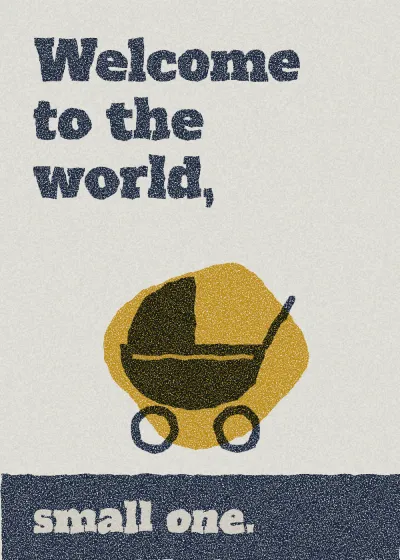 A pram. Welcome to the world, small one.