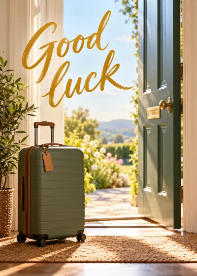 Stilllife leaving card. Good luck.