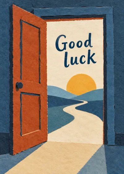 An open paper doorway. Good luck.