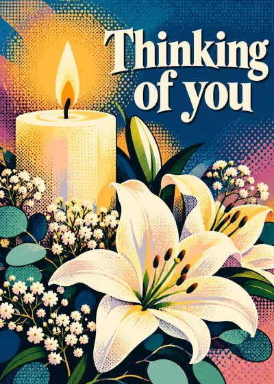 Pop sympathy card. Thinking of you.